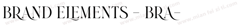 BRAND ELEMENTS - BRA字体转换